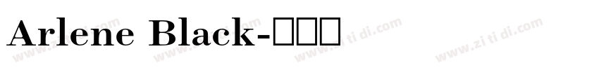 Arlene Black字体转换